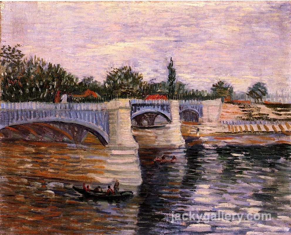 The Seine with the Pont de la Grande Jette, Van Gogh painting